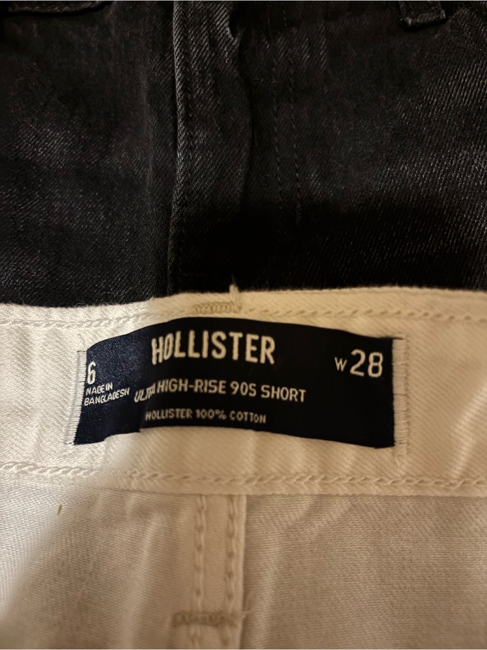 Hollister White and Black High-Rise Denim Shorts Duo - Picture 12 of 14